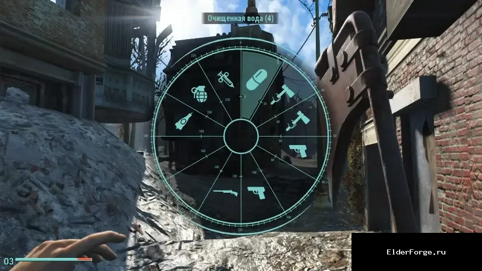 Обложка мода: Колёсное меню избранного для Fallout 4 – стиль New Vegas