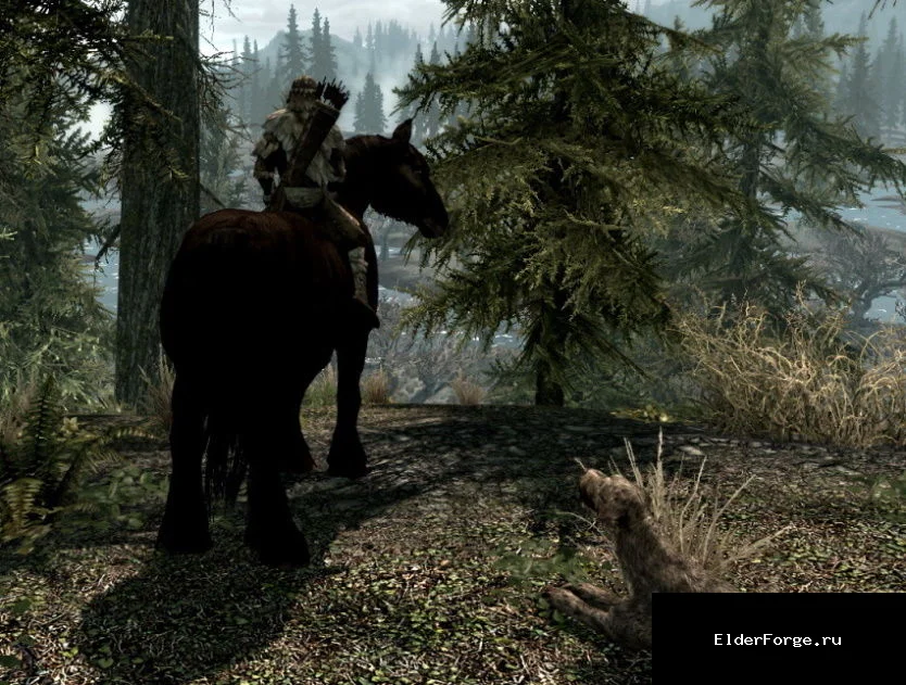 Обложка мода: Конь Ивор — заклинание призыва лошади для Skyrim LE