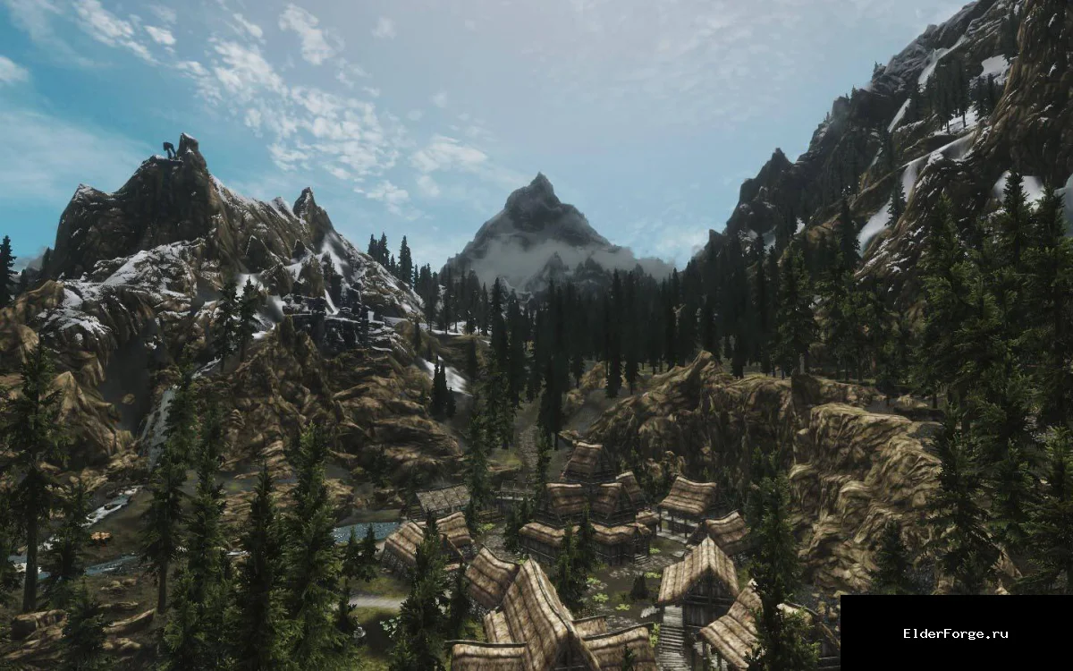 Обложка мода: Коричневые горы и скалы — новые текстуры для Skyrim LE