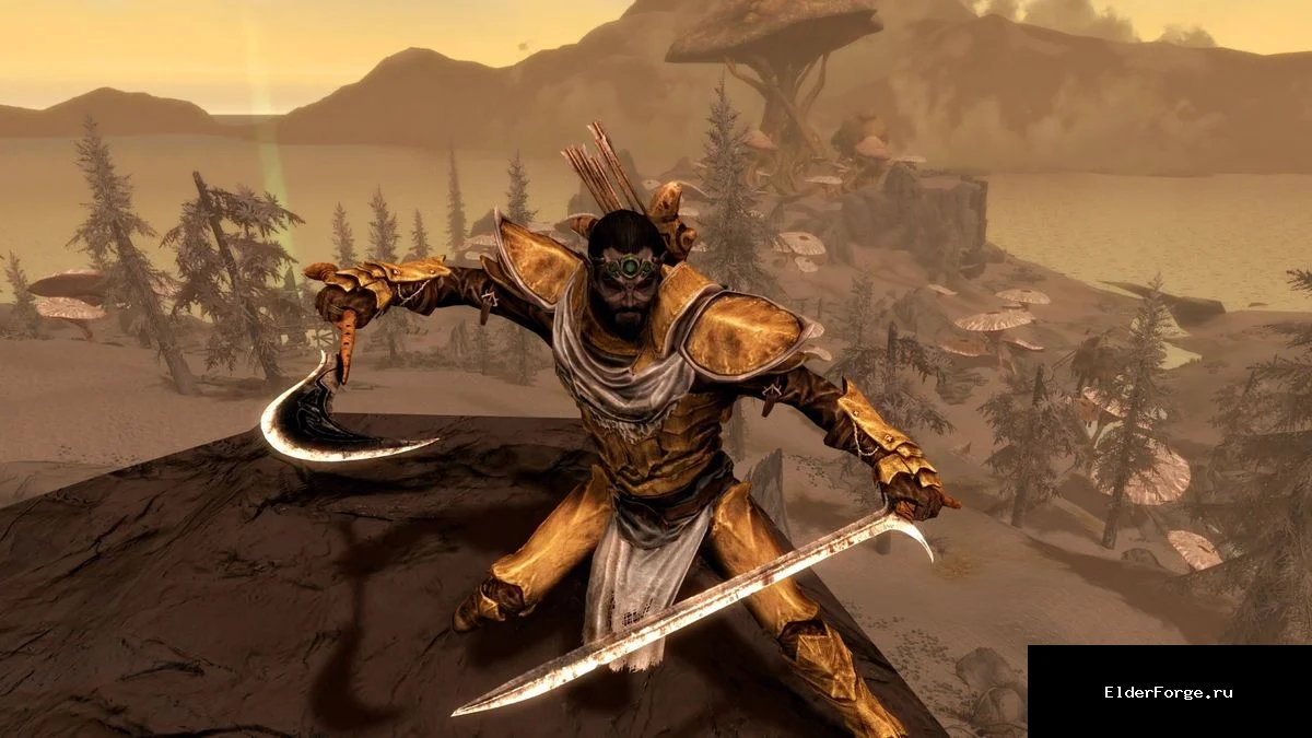 Обложка мода: Костяное оружие от Beyond Skyrim: Morrowind для SE/AE – полный набор