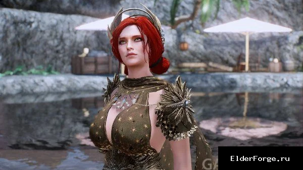 Обложка мода: Костюм Лучницы из Black Desert Online – Star Lagri для Skyrim SE (CBBE, SMP)