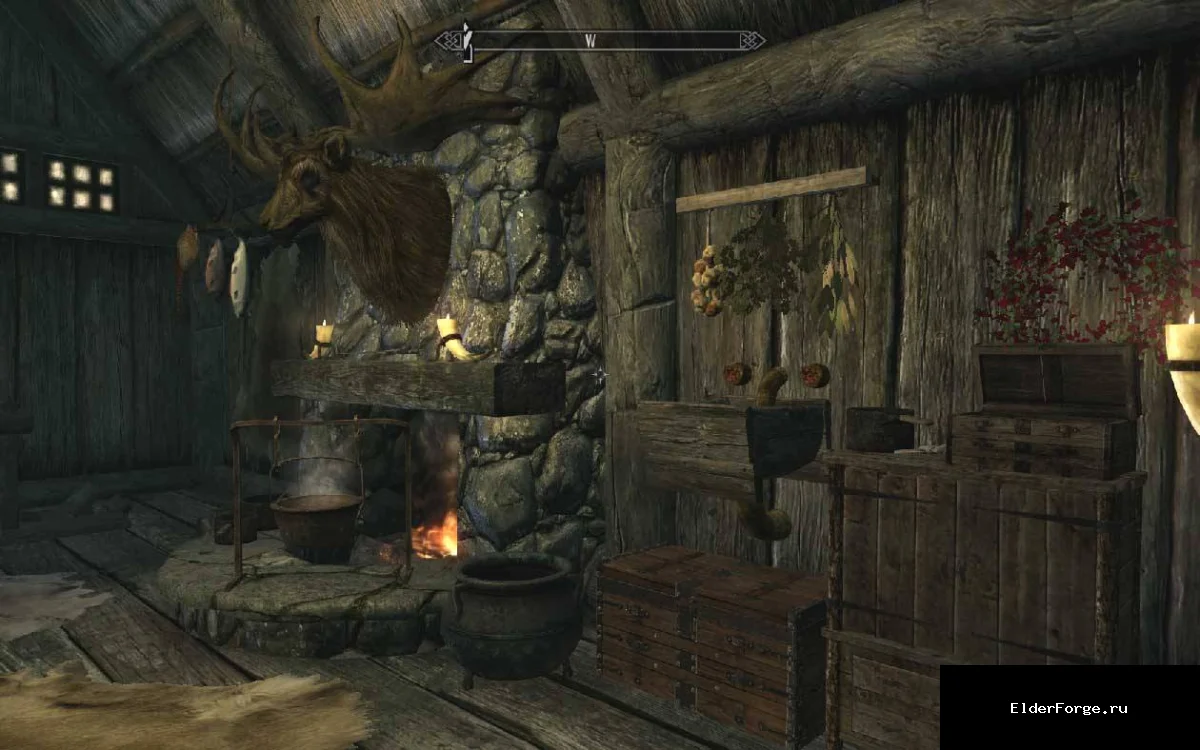 Обложка мода: Коттедж в Ривервуде для Skyrim Legendary Edition – уютный дом с крафтом и камином