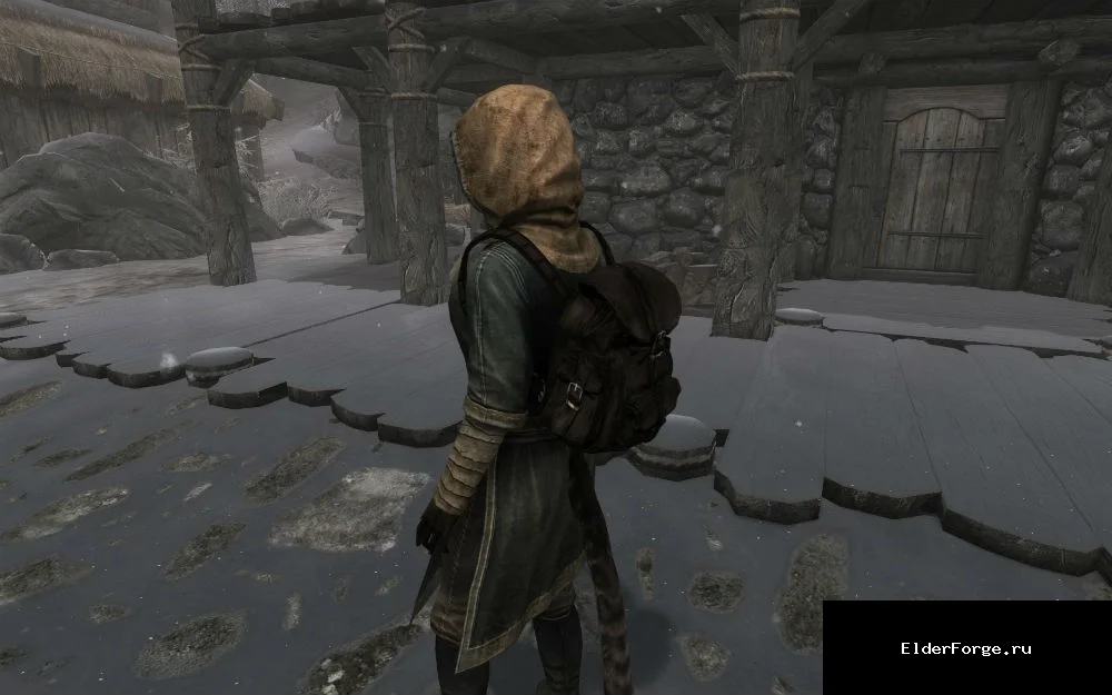 Обложка мода: Кожаный рюкзак для Skyrim SE и AE – 4 цвета, ремни и увеличение веса