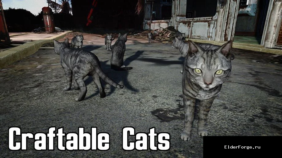 Обложка мода: Крафт котов в Fallout 4 — создавайте пушистых питомцев для повышения счастья