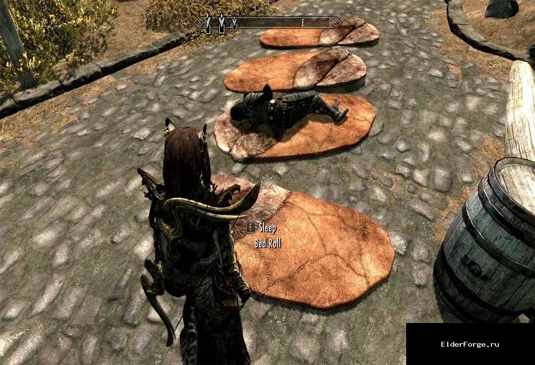 Обложка мода: Крафтовый спальный мешок для Skyrim Legendary Edition – удобный отдых в игре