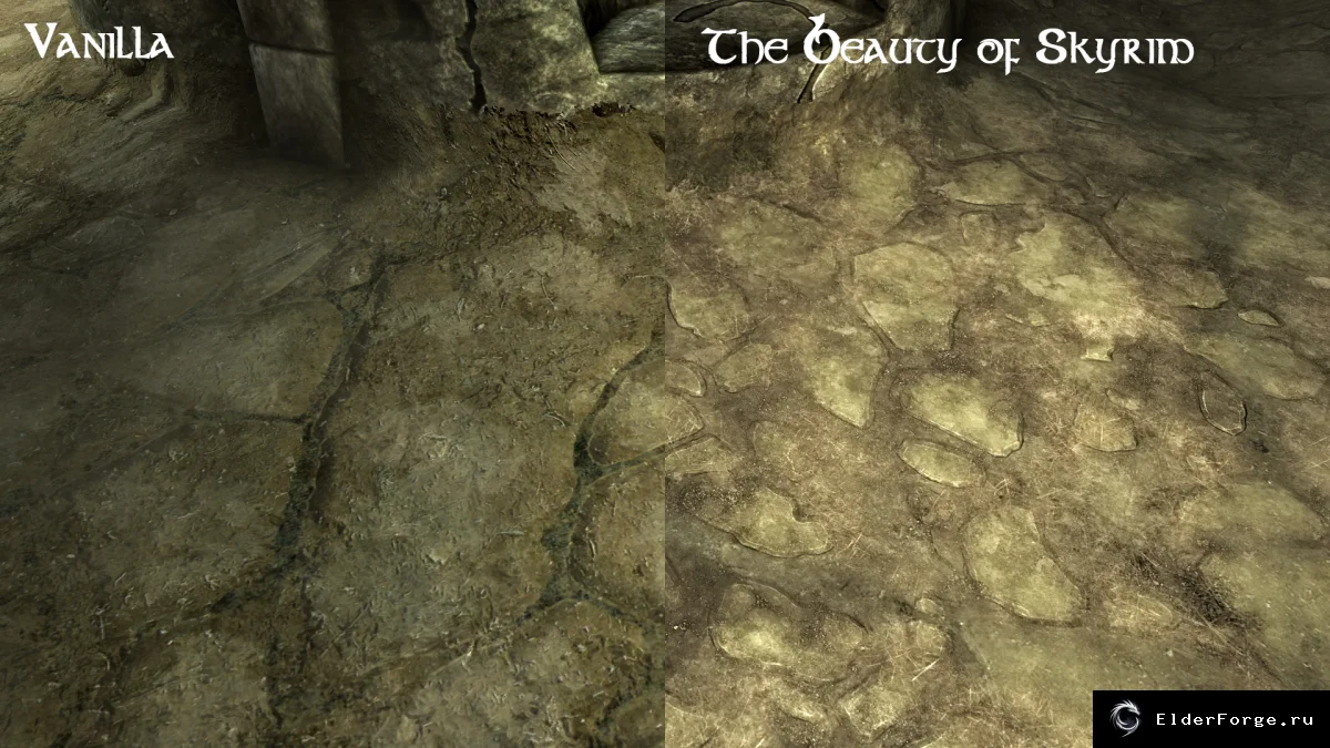 Обложка мода: Красивые подземелья Skyrim LE — реалистичные текстуры подземелий