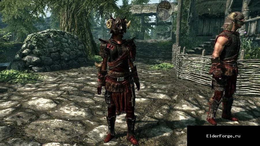 Обложка мода: Красная железная броня для Skyrim LE — яркая ретекстура доспехов