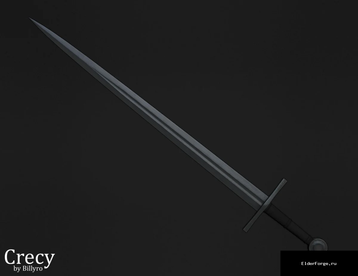 Обложка мода: Креси — красивый длинный меч для Skyrim Legendary Edition