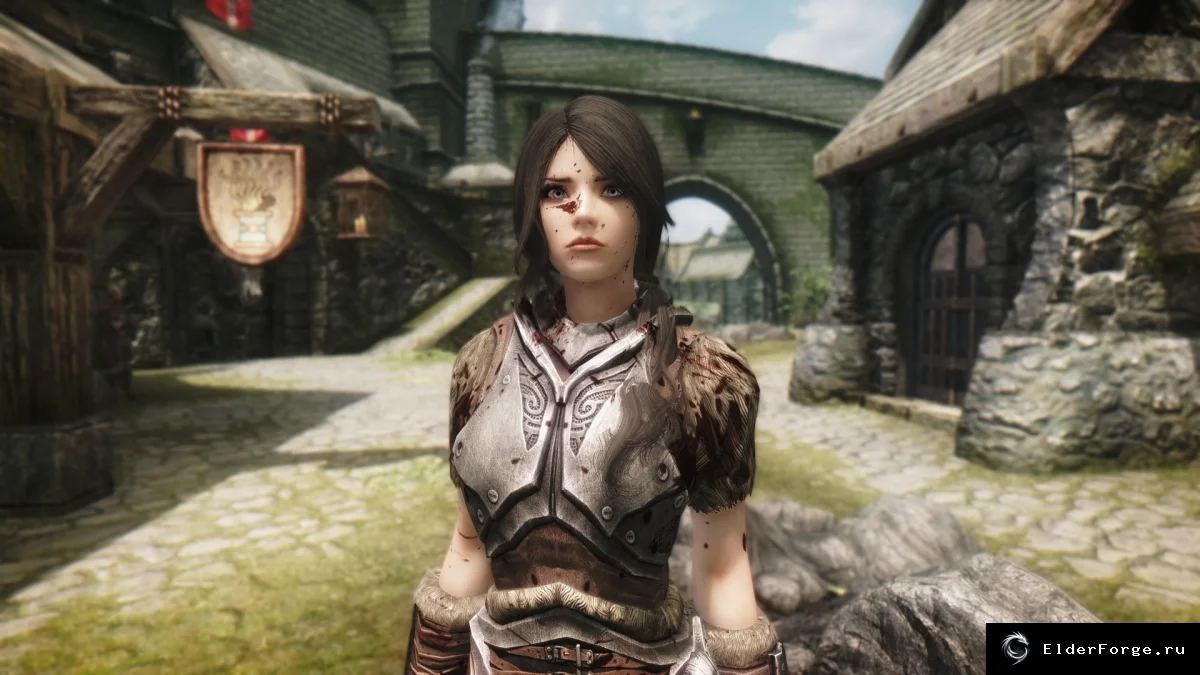 Обложка мода: Кровавые лица — кровь на лице и теле Довакина, Skyrim LE