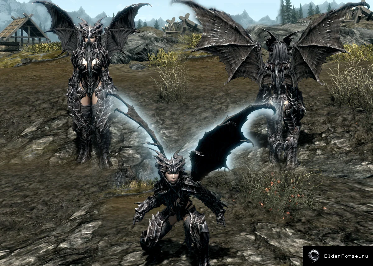 Обложка мода: Крылья Алдуина – новые драконьи крылья для Skyrim Legendary Edition
