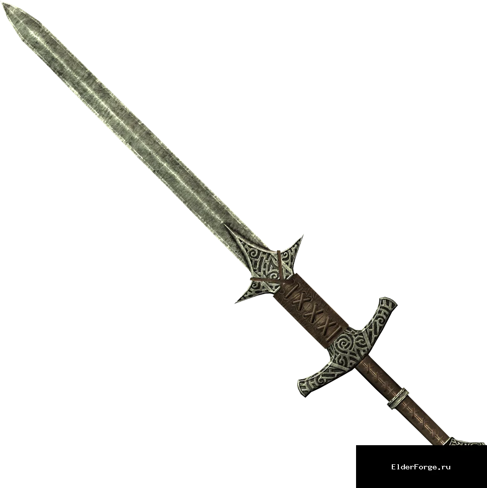 Обложка мода: Крыло Ангела – мощный двуручник с огненным эффектом для Skyrim LE