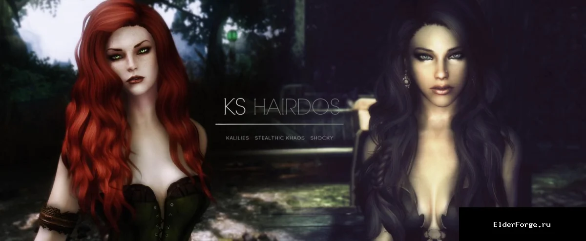 Обложка мода: KS Hairdos – 560 реалистичных причёсок для Skyrim LE