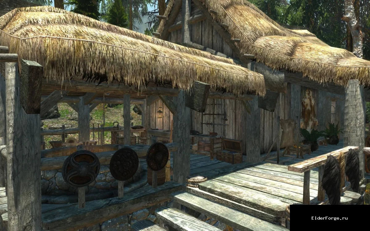 Обложка мода: Кузница Кин — новый кузнечный дом в Роще Кин для Skyrim LE