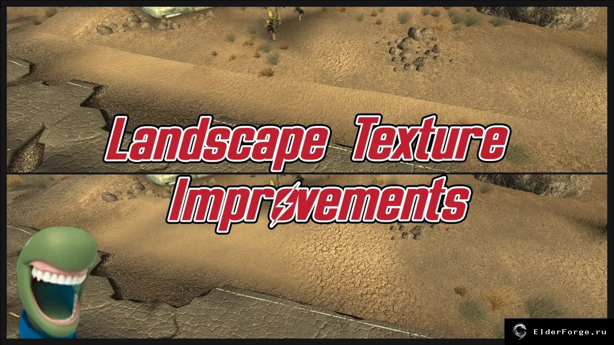 Обложка мода: Landscape Texture Improvements для FNV: Устранение швов текстур