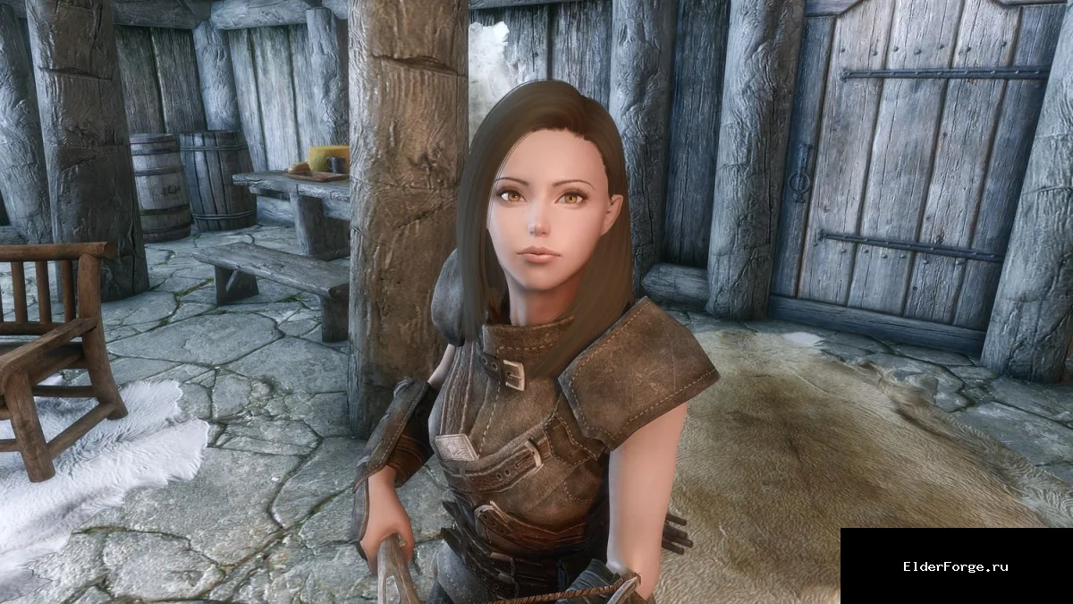 Обложка мода: Лиа — новая спутница в Skyrim SE: поиск в таверне «Спящий Великан»