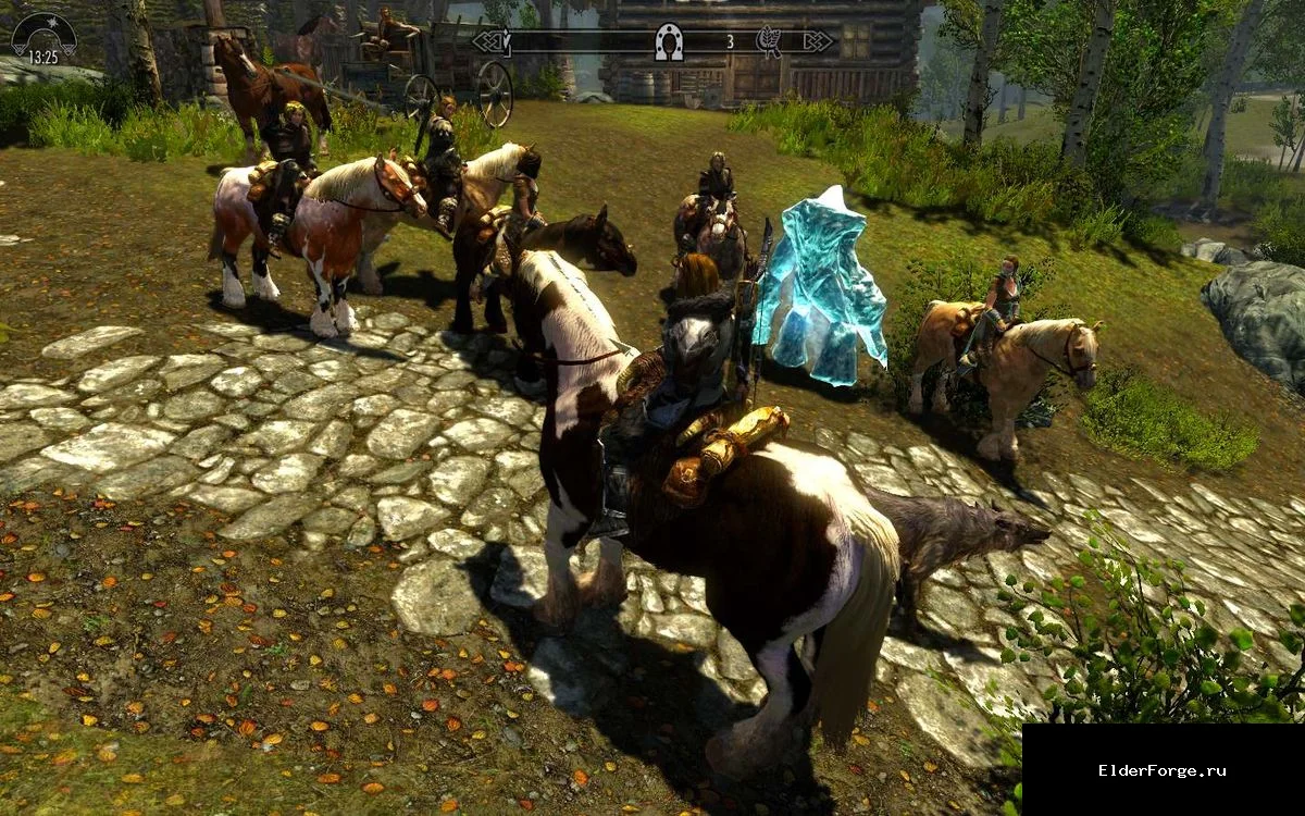 Обложка мода: Лига спутников: контроль до 32 союзников и 8 лошадей в Skyrim SE‑AE
