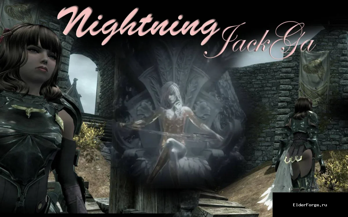 Обложка мода: Lightning Iron Armor из Final Fantasy XIII для Skyrim LE – женская броня CBBE