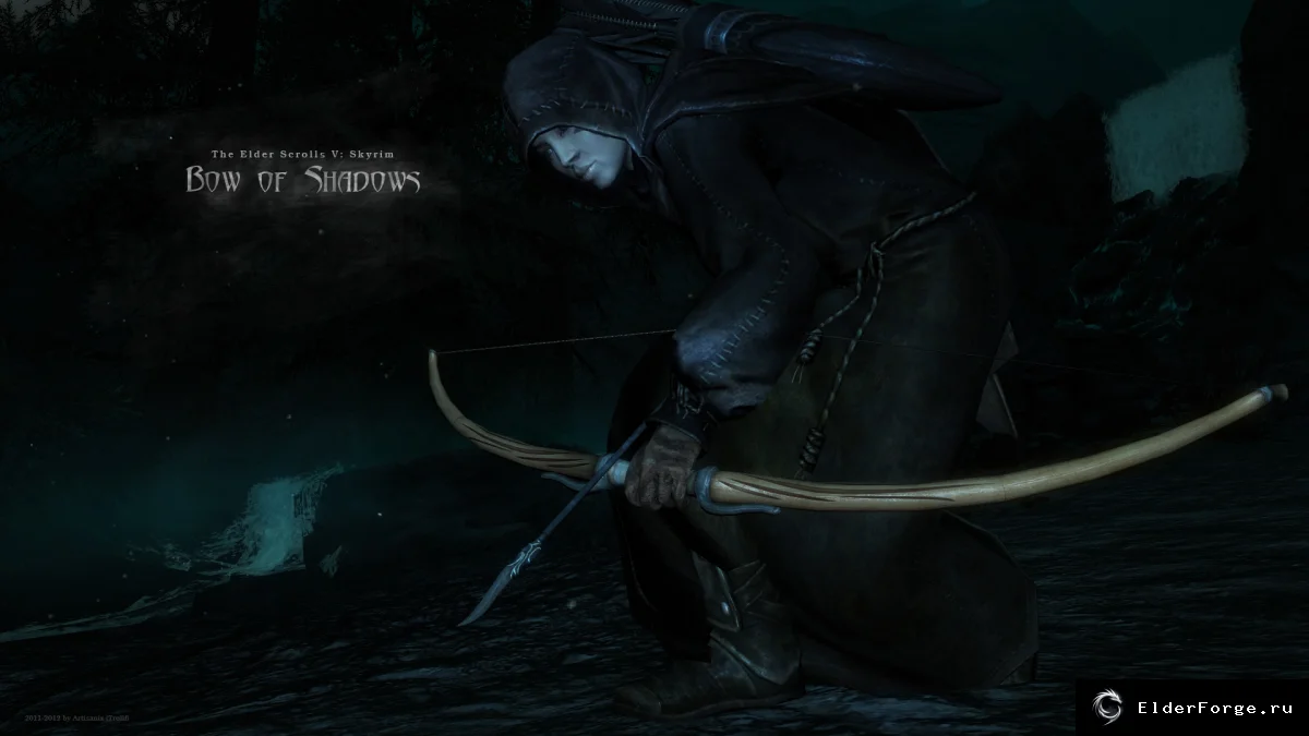 Обложка мода: Лук теней для Skyrim Legendary Edition — уникальный лук