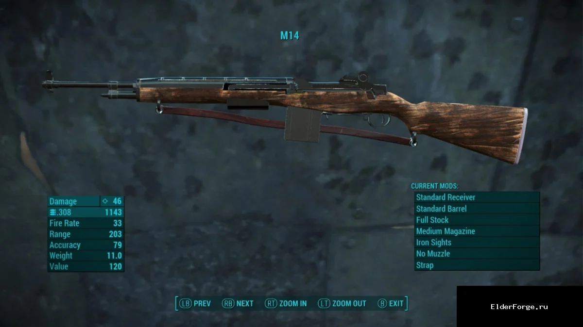 Обложка мода: M14 – автоматическая винтовка для Fallout 4 с более чем 30 модификациями