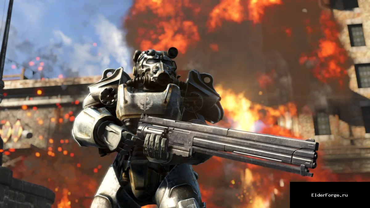 Обложка мода: M2045 Magnum – револьвер‑пулемёт для Fallout 4