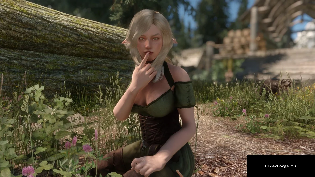 Обложка мода: Мая — новая лучница‑спутница для Skyrim SE и AE