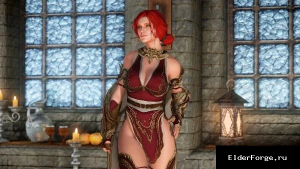 Обложка мода: Makalu – костюм Фурии из Black Desert Online для Skyrim SE (SMP, 3BBB/BHUNP)
