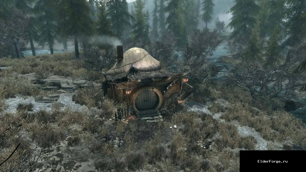 Обложка мода: Маленькая хижина шамана для Skyrim LE – лорный дом с куклой вуду