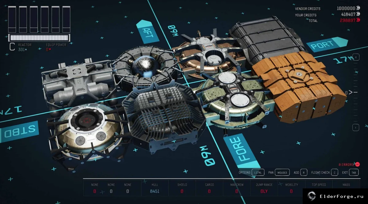 Обложка мода: Малые реакторы и гравитационные приводы класса C для Starfield