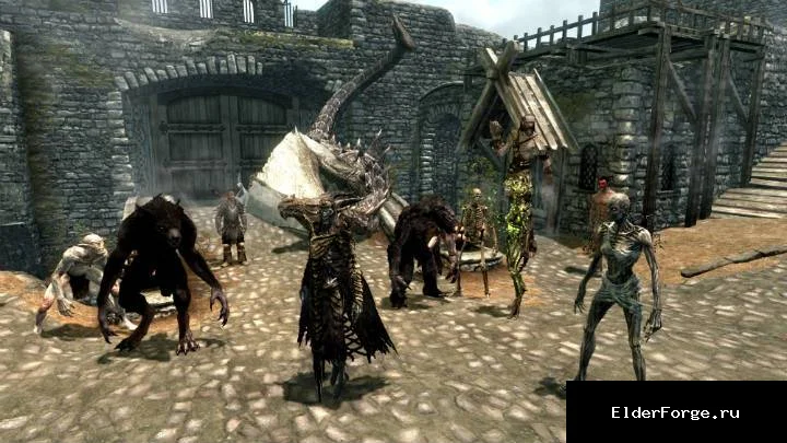 Обложка мода: Манекены с анимацией LE — Portable OnDemand Disposable Unlimited Mannequins, 67 типов в Skyrim
