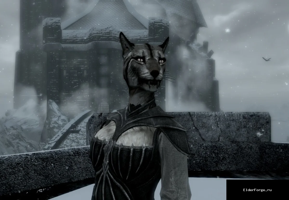 Обложка мода: Марлен — вампир‑компаньон Khajiit для Skyrim Legendary Edition