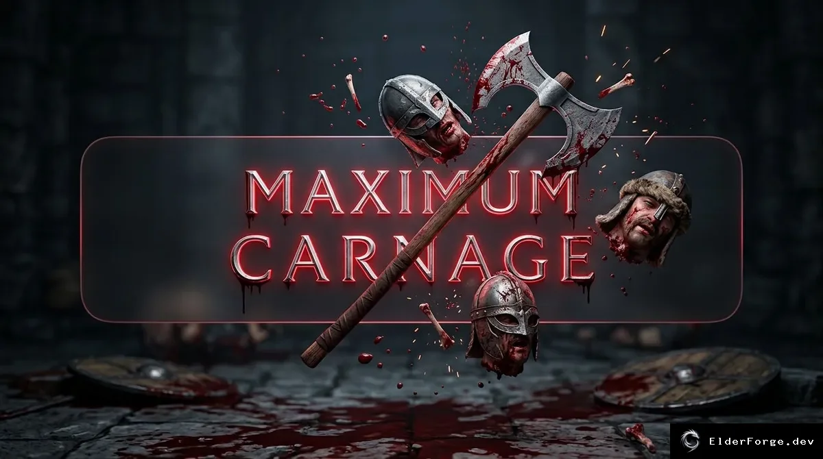 Обложка мода: Maximum Carnage — кровавый расчленяющий мод для Skyrim SE/AE