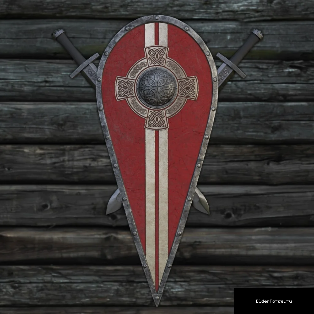 Обложка мода: Меч и щит Мороза LE — оружие в стилистике Древней Руси для Skyrim LE