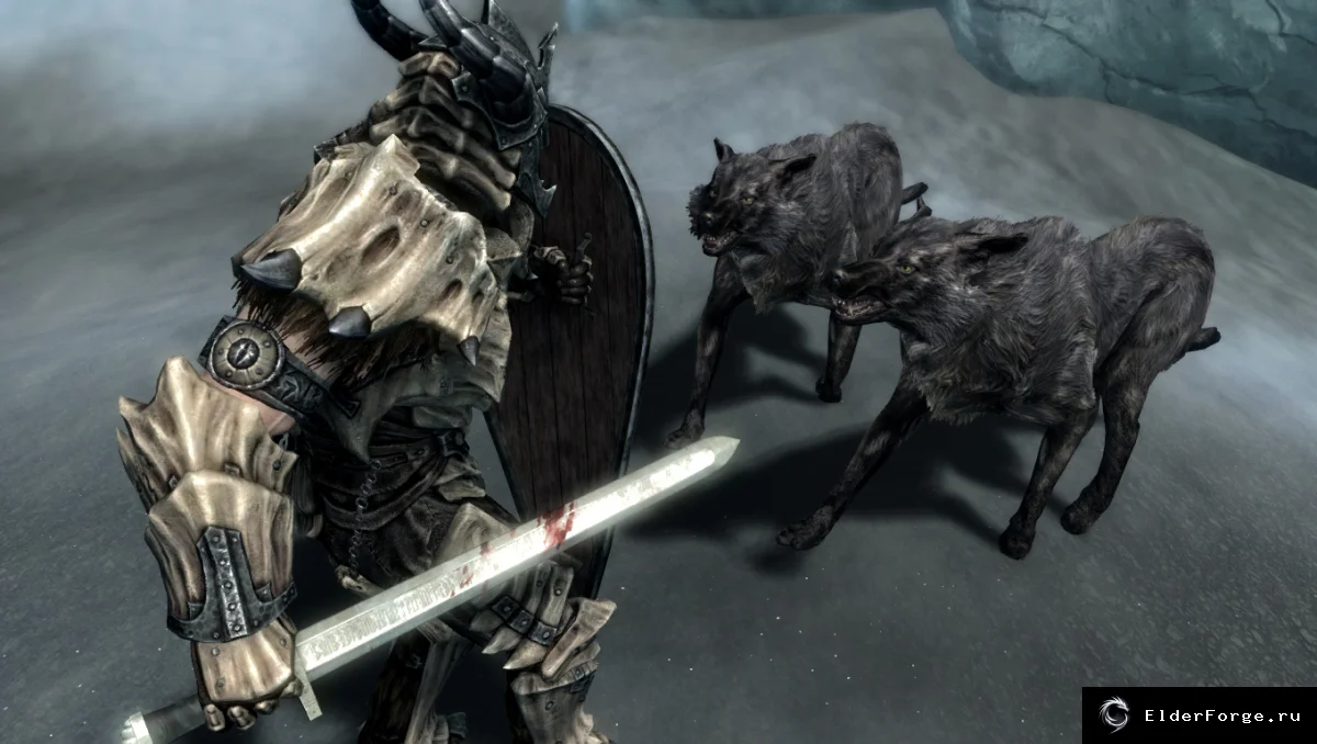 Обложка мода: Меч и щит Мороза для Skyrim SE/AE — холодное оружие в стиле Древней Руси