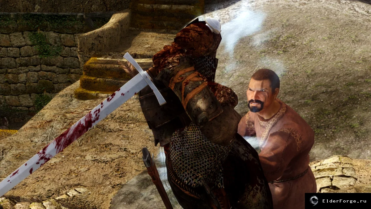Обложка мода: Меч снежного ястреба — лёгкое белое оружие Skyrim LE