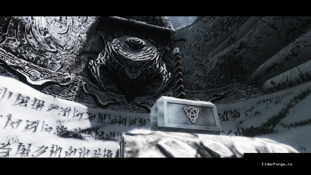 Обложка мода: Мьёльнир — электрический одноручный молот в Skyrim LE
