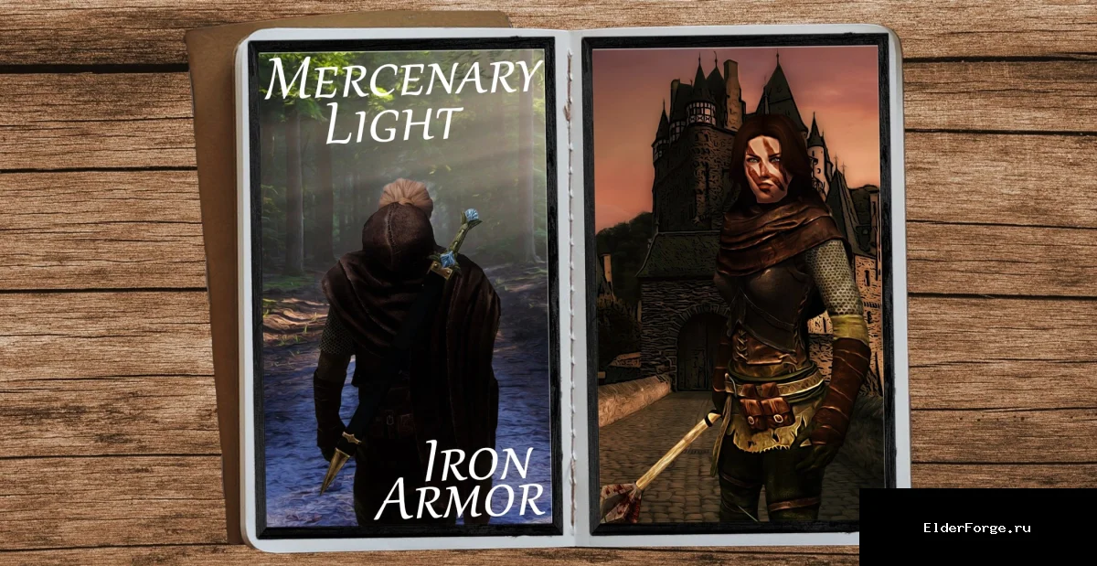 Обложка мода: Mercenary Light Iron Armor – лёгкая броня наёмника для Skyrim LE