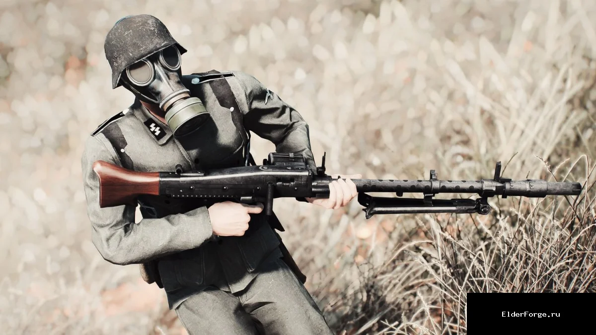 Обложка мода: MG42 и MG34 – мощные немецкие пулемёты и турель для Fallout 4