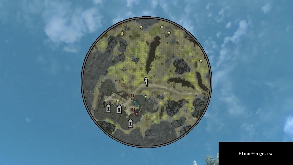 Обложка мода: MiniMap – реалистичная мини‑карта для Skyrim SE и AE