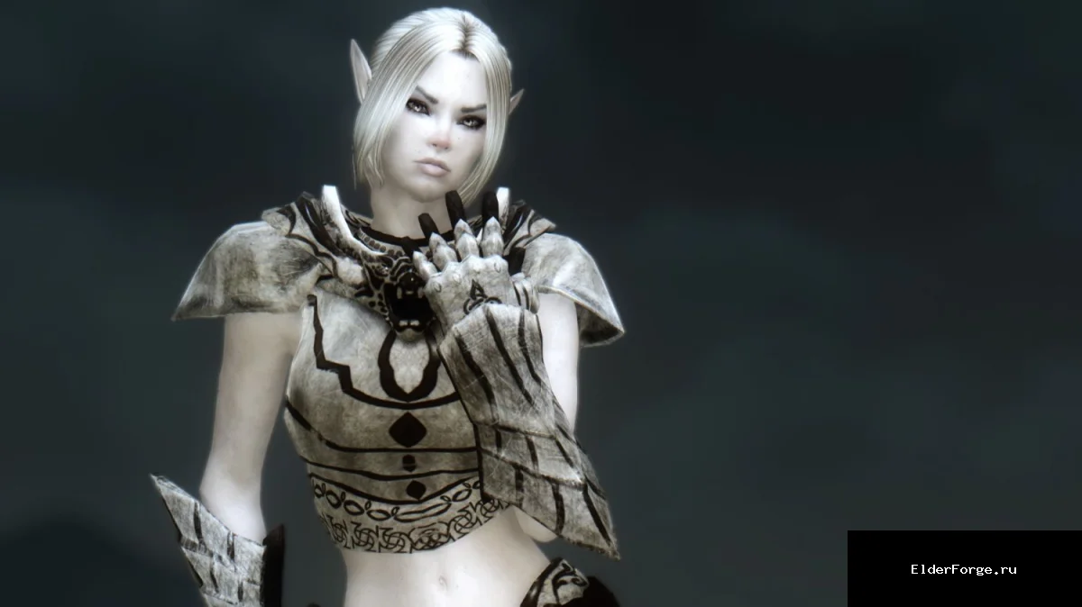 Обложка мода: Miriell – снежная эльфийская спутница для Skyrim LE
