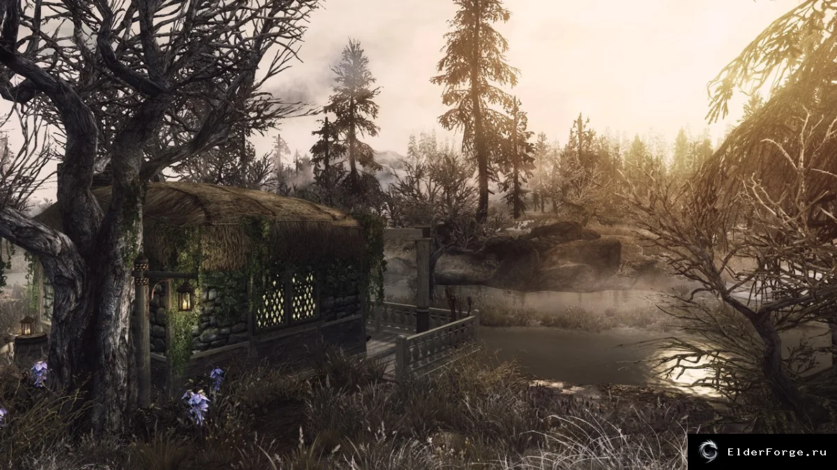 Обложка мода: Мирхейм — ведьмовская хижина на болоте для Skyrim LE