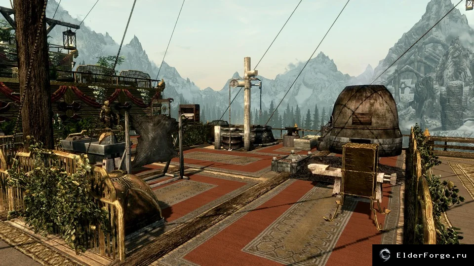Обложка мода: Мобильный дом-трансформер на Skyrim LE — плавающий корабль, вертолёт и танк