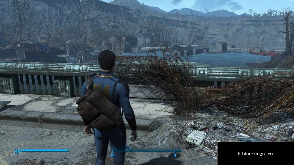 Обложка мода: Модульный слинг‑рюкзак с фонарём для Fallout 4