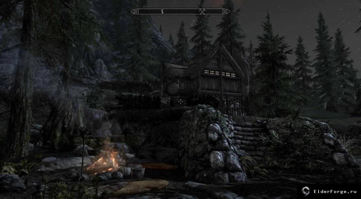 Обложка мода: Дом в Ривервуде для крафта и алхимии — удобная база, Skyrim LE