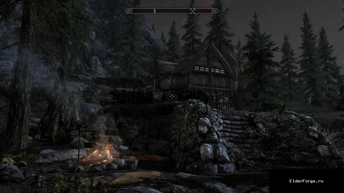 Обложка мода: My Riverwood House – уютный дом с крафтом и тайной пещерой для Skyrim LE