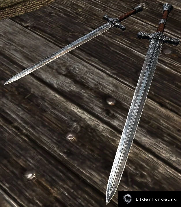 Обложка мода: Настоящие серебряные мечи Skyrim LE — реалистичный дизайн и баланс