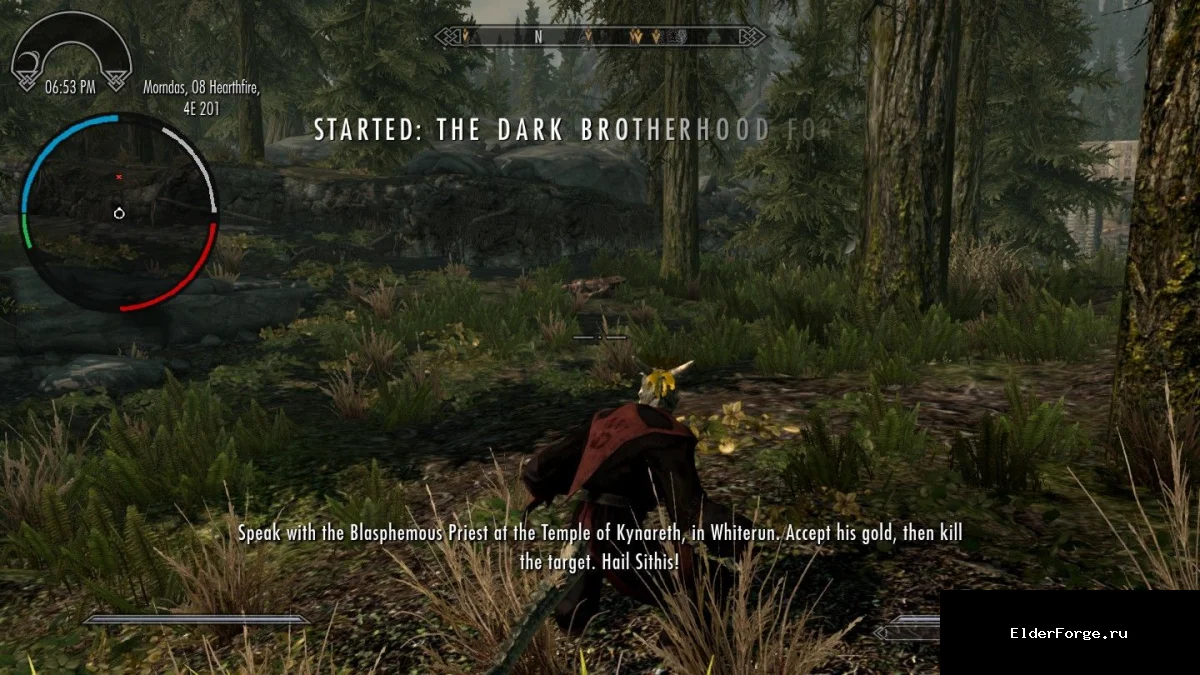 Обложка мода: Не беспокойте Мать Ночи! – ускоритель квестов Dark Brotherhood для Skyrim LE