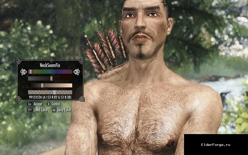 Обложка мода: Neck Seam Fix – удаление швов на шее в меню создания персонажа (Skyrim LE)