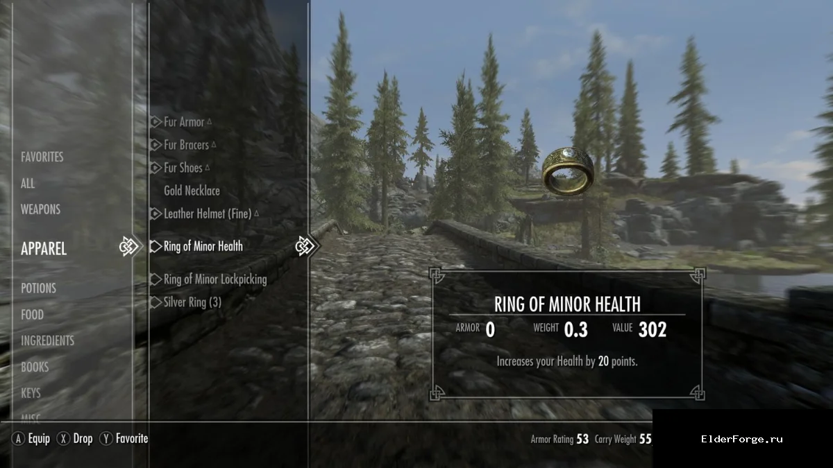 Обложка мода: Неограниченный арсенал колец и амулетов для Skyrim SE – без ограничений