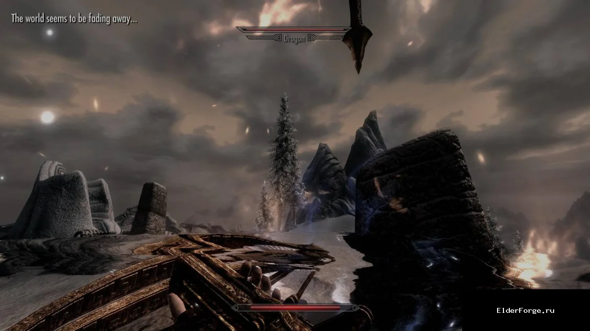 Обложка мода: Нет смерти – мод, который заменяет смерть на потерю сознания в Skyrim LE