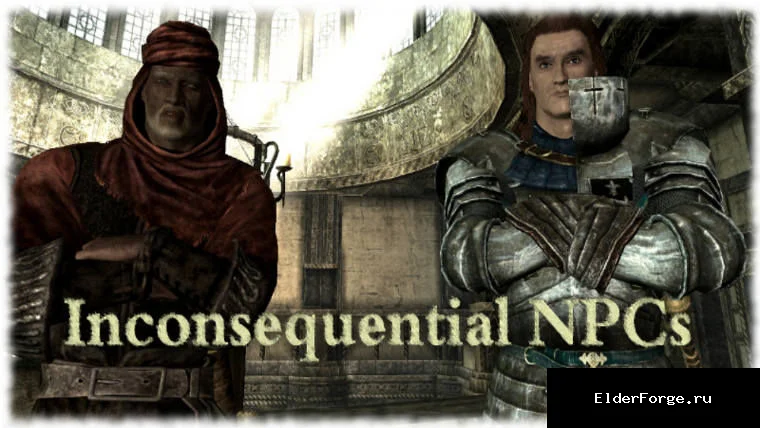 Обложка мода: Незначительные NPC в Skyrim SE‑AE: живые жители без привязанности к Довакину